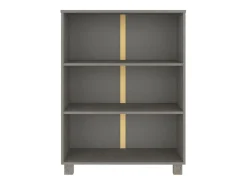 Fryvik Estantería HAMAR madera maciza pino gris claro 85x35x112 cm