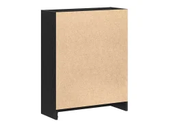 Gabinete de Libros Negro 60 x 24 x 76 cm Madera contrachapada