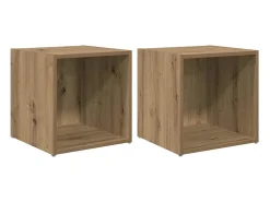 Gabinete de TV 2 pcs Marrón 37 x 35 x 37 cm