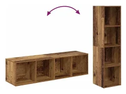 Gabinete de TV 4 pcs Marrón 37 x 37 x 142.5 cm