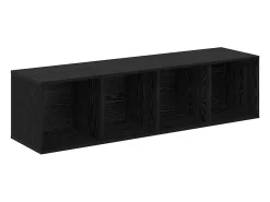 Gabinete de TV 4 pcs Negro 37 x 37 x 142.5 cm