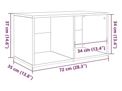 Gabinete de TV 3 pcs Negro 107 x 35 x 37 cm