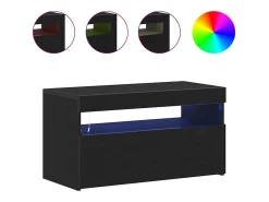 Gabinete de TV 2 pcs Negro 75 x 35 x 40 cm Madera contrachapada