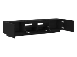 Gabinete de TV 2 pcs Negro 180 x 35 x 40 cm