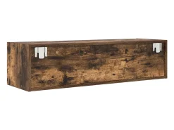 Gabinete de TV con cajón Roble ahumado 100 x 31 x 25.5 cm