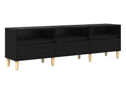 Gabinete de TV con cajón Roble negro 150 x 30 x 45 cm