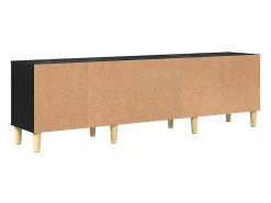 Gabinete de TV con cajón Roble negro 150 x 30 x 45 cm