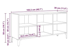 Gabinete de TV Marrón 69.5 x 30 x 50 cm Madera contrachapada