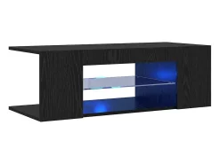 Gabinete de TV Negro 90 x 39 x 30 cm Madera contrachapada