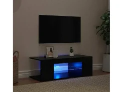 Gabinete de TV Negro 90 x 39 x 30 cm Madera contrachapada