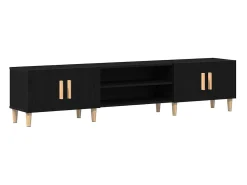 Gabinete de TV Roble negro 180 x 31.5 x 40 cm