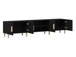 Gabinete de TV Roble negro 180 x 31.5 x 40 cm