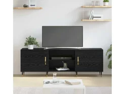 Gabinete de TV Roble negro 150 x 30 x 50 cm