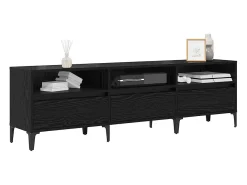 Gabinete de TV Roble negro 150 x 30 x 44.5 cm