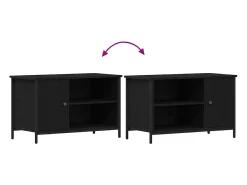 Gabinete de TV Roble negro 80 x 40 x 50 cm Madera contrachapada