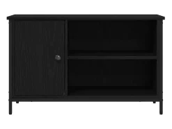 Gabinete de TV Roble negro 80 x 40 x 50 cm Madera contrachapada