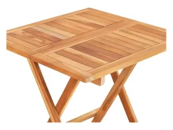Garden Furniture - Mesa plegable de bistró de madera maciza de teca 60x60x65 cm