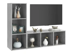 Garden Furniture - Muebles de salón 2 piezas madera ingeniería gris hormigón