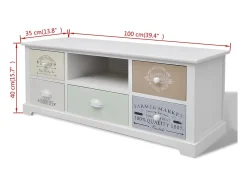 Garden Furniture - Mueble para TV de estilo francés madera