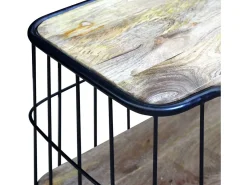 Garden Furniture - Mueble de TV de madera maciza de mango 100x40x45 cm