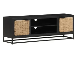 Garden Furniture - Mueble para TV de madera maciza de mango 120x30x40 cm