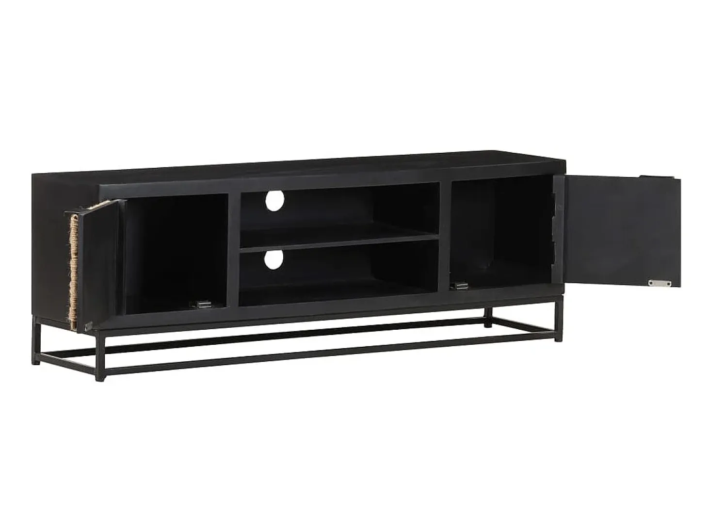 Garden Furniture - Mueble para TV de madera maciza de mango 120x30x40 cm