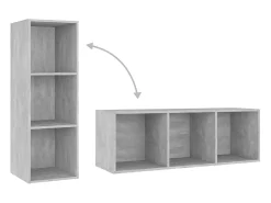 Garden Furniture - Muebles de salón 4 piezas madera ingeniería gris hormigón