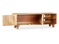 Garden Furniture - Mueble para TV de madera maciza de mango 118x35x40 cm