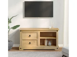 Garden Furniture - Mueble de TV Corona madera maciza de pino 100x40x52 cm