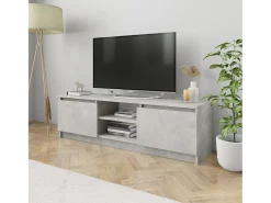 Gene Scott Mueble para TV de aglomerado gris hormigón 120x30x35,5 cm
