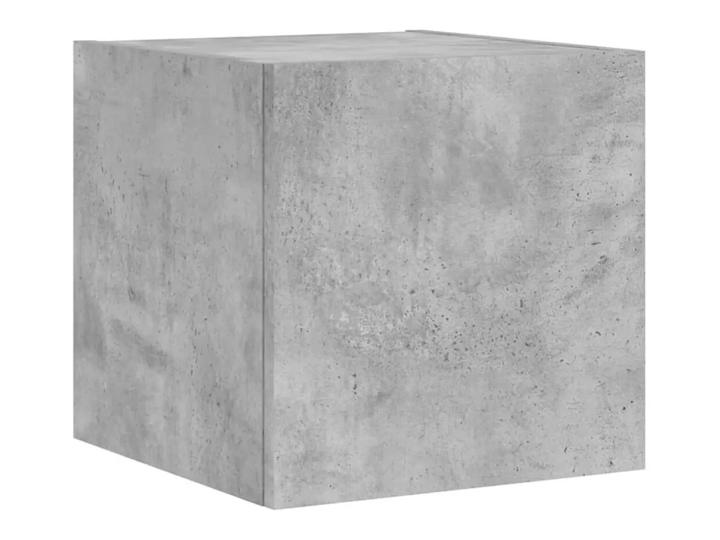 Gerben Mueble de TV de pared con luces LED gris hormigón 30,5x35x30 cm
