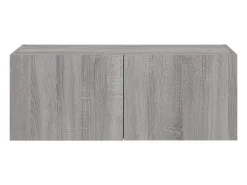 Gerben Mueble de TV de pared con luces LED gris Sonoma 80x35x31 cm