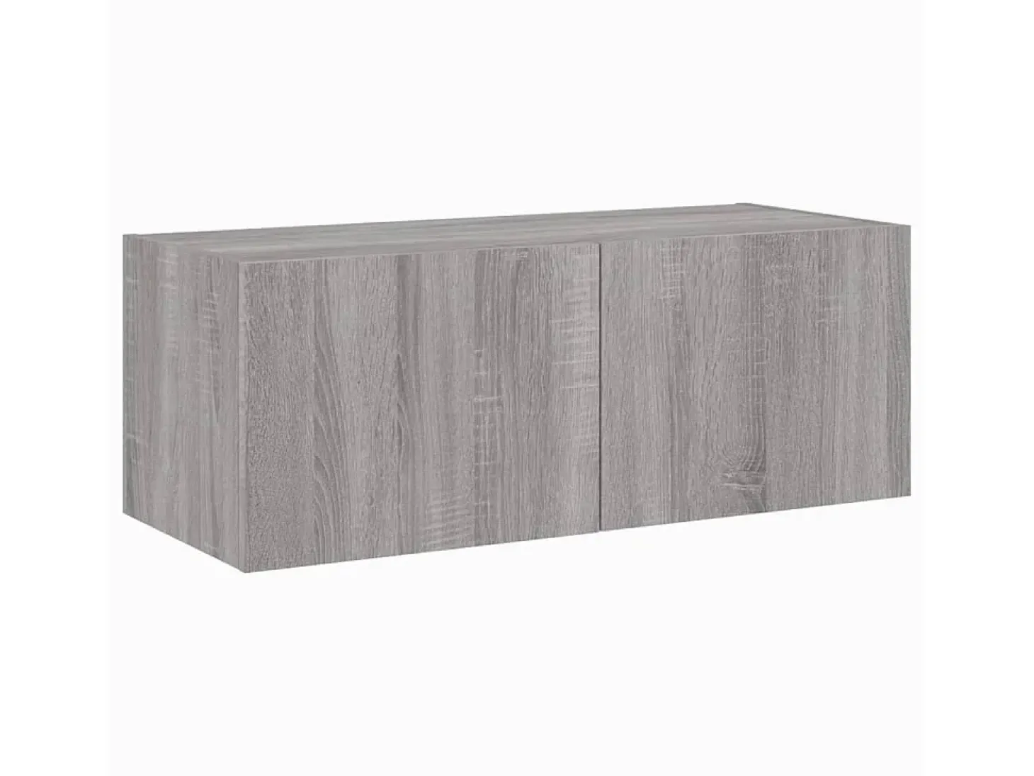 Gerben Mueble de TV de pared con luces LED gris Sonoma 80x35x31 cm