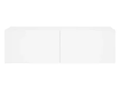 Gerben Mueble de TV de pared con luces LED blanco 100x35x31 cm
