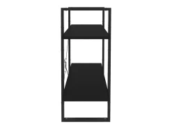 Gitana Estantería de 2 niveles madera contrachapada negro 100x30x70 cm