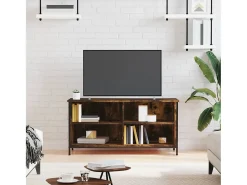 Giuliano Mueble para TV madera contrachapada roble ahumado 100x40x50 cm