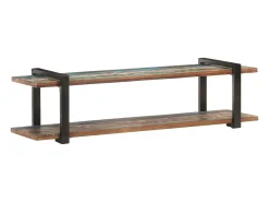 Gokce Mueble para TV madera maciza reciclada 160x40x40 cm
