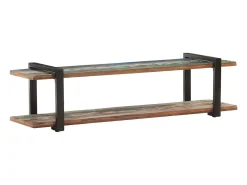 Gokce Mueble para TV madera maciza reciclada 160x40x40 cm