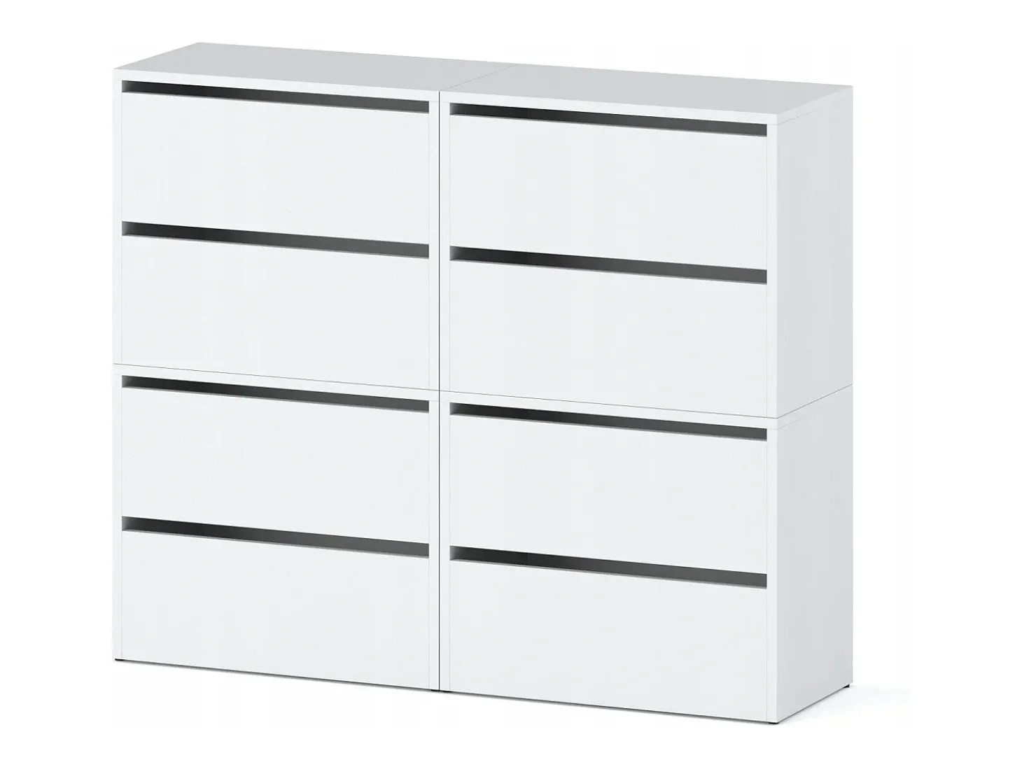 Gran mueble zapatero 120x36x100 cm blanco mate para 20 pares – Estantería de almacenamiento alto para la entrada