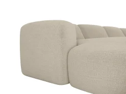 Gran sofá rinconera panorámico de tela beige POGNI de Maison Céphy