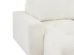 Gran sofá rinconera panorámico derecho en chenilla beige CELARO