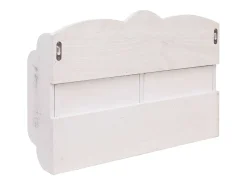 Gryfel Perchero de pared de madera blanco 50x10x34 cm