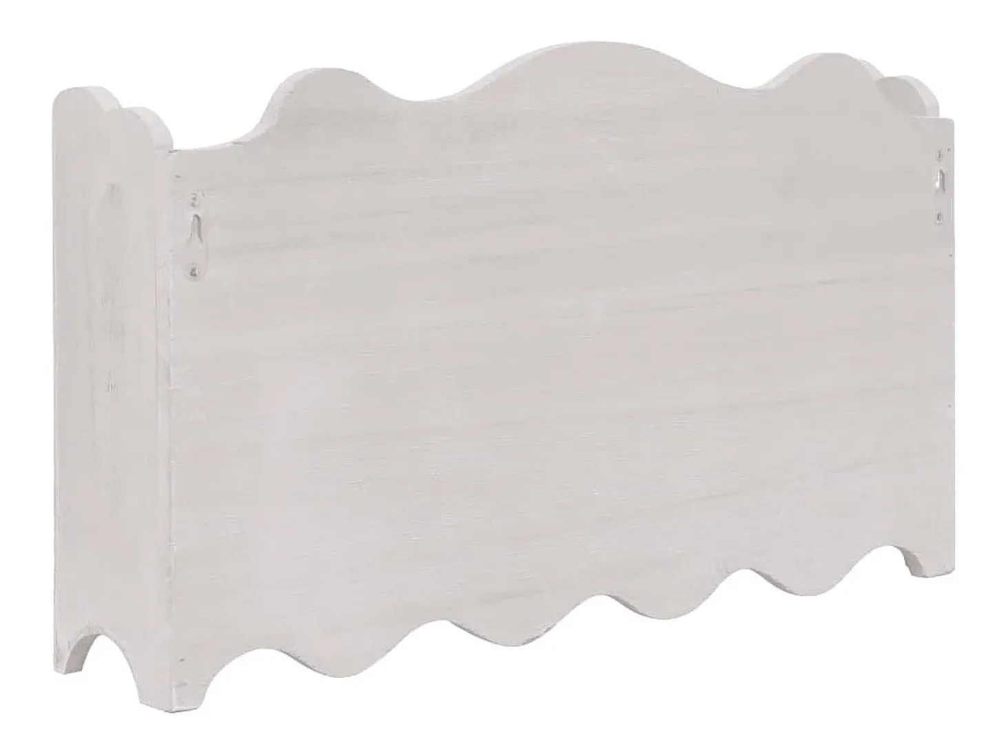 Gryfel Perchero de pared de madera blanco 50x10x30 cm