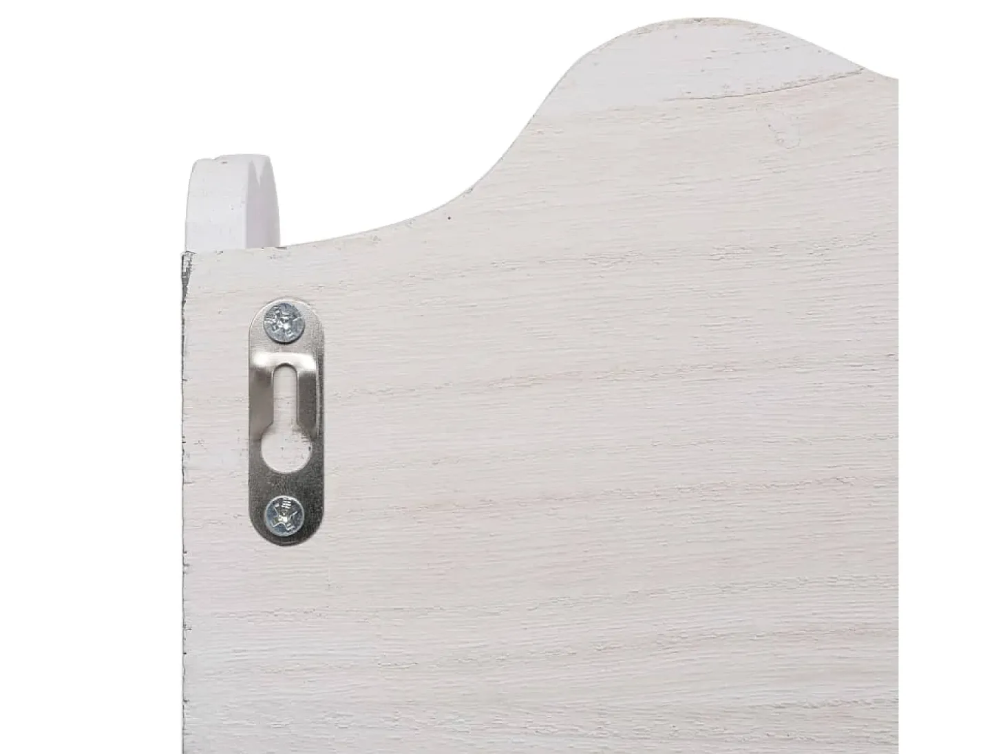 Gryfel Perchero de pared de madera blanco 50x10x30 cm