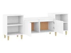 Grylis Mueble para TV madera contrachapada blanco 160x35x55 cm