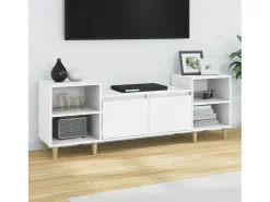 Grylis Mueble para TV madera contrachapada blanco 160x35x55 cm