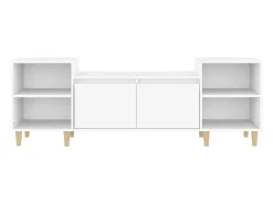 Grylis Mueble para TV madera contrachapada blanco 160x35x55 cm