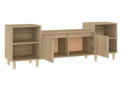 Grylis Mueble para TV madera contrachapada roble Sonoma 160x35x55 cm