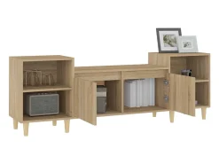 Grylis Mueble para TV madera contrachapada roble Sonoma 160x35x55 cm