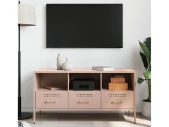 Gryln Mueble para TV acero rosa 100,5x39x50,5 cm